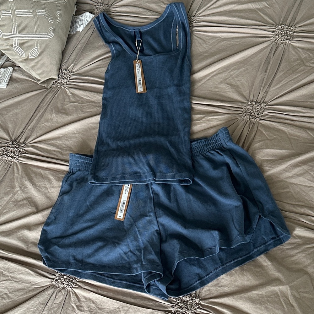 SKIMS Blue Pajama Set